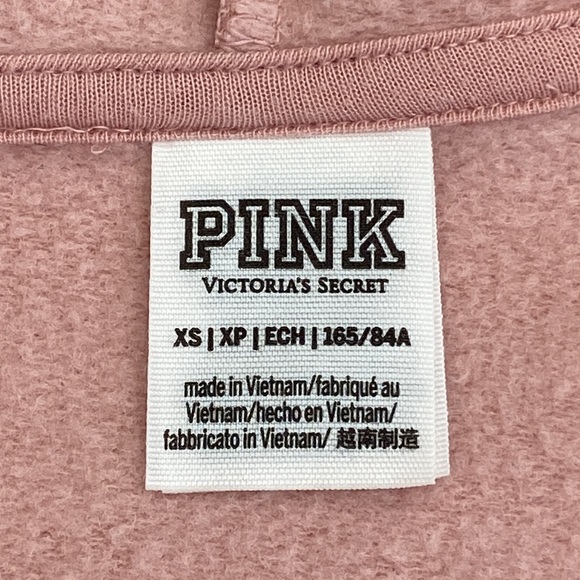 PINK Zip Up Hoodie Jacket Size XS - Picture 2 of 7